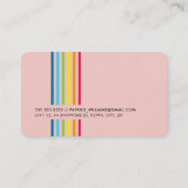 MODERN MINIMAL kleurrijke eenvoudige regenboogstri Visitekaartje (Achterkant)