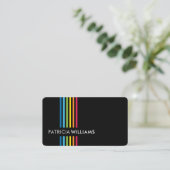 MODERN MINIMAL kleurrijke schattige regenboogstree Visitekaartje (Staand voorkant)