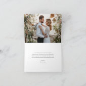 Modern Minimal "Liefde & Bedankt" Foto Bruiloft Bedankkaart (Binnen)