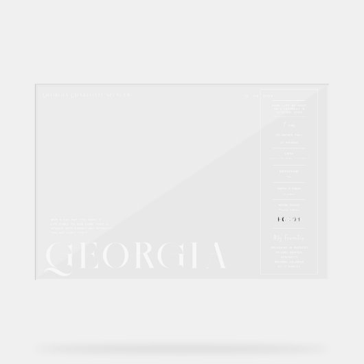 Modern Minimal Magazine Hoesje | Elk jaar Verjaard Acryl Bord (Voorkant)