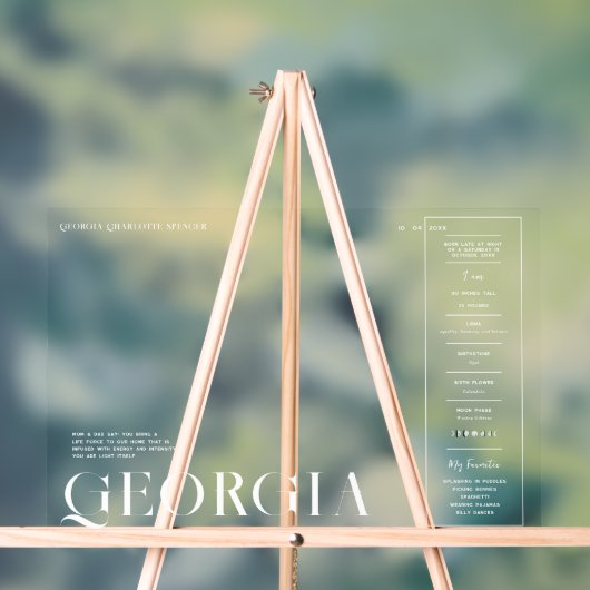 Modern Minimal Magazine Hoesje | Elk jaar Verjaard Acryl Bord (Neutraal)