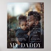 Modern Minimal Magazine Hoesje | Mijn papa Poster (Voorkant)