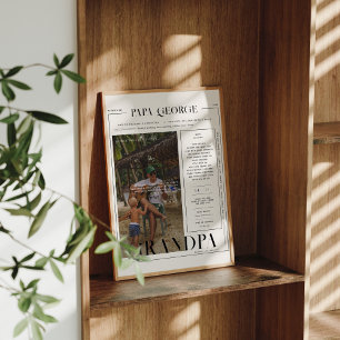 Modern Minimal Magazine Hoesje   Opa Poster