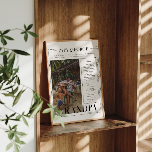 Modern Minimal Magazine Hoesje | Opa Poster