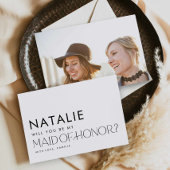 Modern Minimal Maid of Honor Proposal Kaart