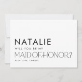 Modern Minimal Maid of Honor Proposal Kaart (Voorkant)