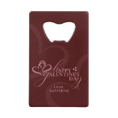 Modern Minimal Maroon Chic Typography Galentine's Creditkaart Flessenopener (Achterkant)