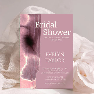 Modern Minimal Mauve Dusty Roos Vrijgezellenfeest Kaart