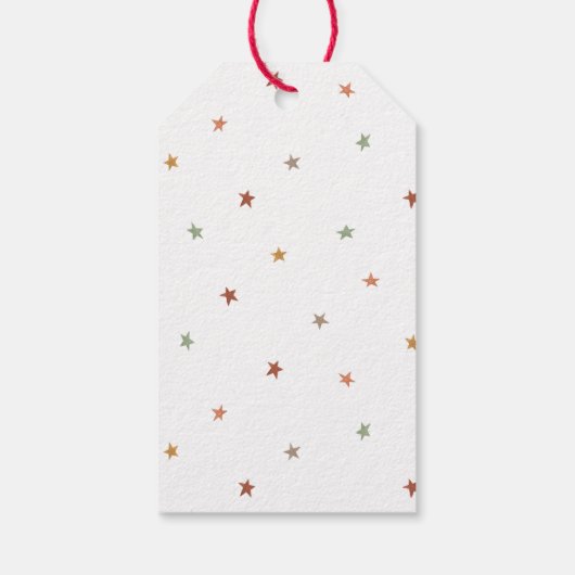 Modern Minimal Merry Christmas Script Rust Red Cadeaulabel (Achterkant)