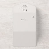 Modern Minimal Micro Wedding All-in-One Invite All In One Uitnodiging (Buitenkant)