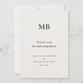 Modern Minimal Micro Wedding Bedankkaart (Voorkant)