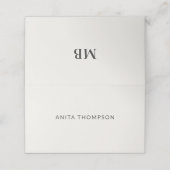 Modern Minimal Micro Wedding Place Card Plaatskaartje (Buitenkant ongevouwen)