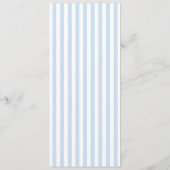Modern Minimal Minimalist Blue Stripes Wedding Menu (Achterkant)