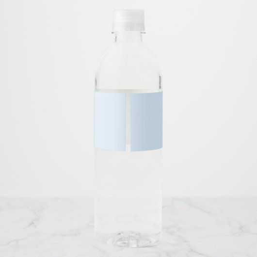 Modern Minimal Minimalist Blue Wedding Waterfles Etiket (Achterkant)