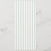 Modern Minimal Minimalist Green Stripes Wedding Menu (Achterkant)