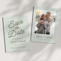 Modern Minimal Minimalist Green Wedding