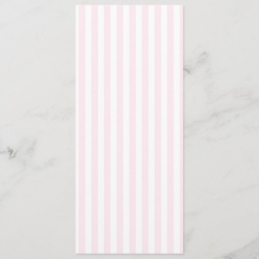 Modern Minimal Minimalist Pink Stripes Red Wedding Menu (Achterkant)