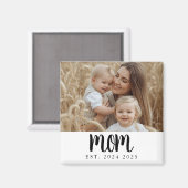 Modern Minimal Mom Established Photo Gift Magnet (Voorkant / Achterkant)