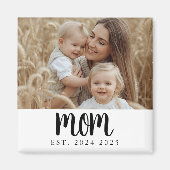 Modern Minimal Mom Established Photo Gift Magnet (Voorkant)