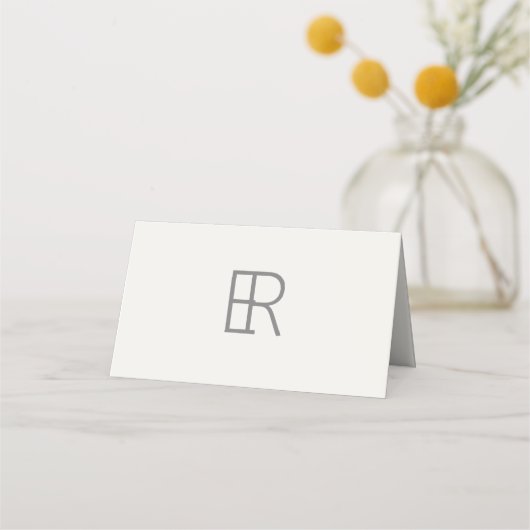 Modern Minimal Monogram Wedding Plaatskaartje (Achterkant)