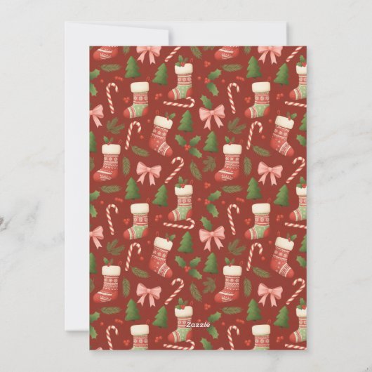 Modern Minimal Multi-Photo Christmas Feestdagenkaart (Achterkant)