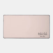 MODERN MINIMAL naamontwerp effen blush roze zwart Bureaumat (Voorkant)