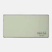 MODERN MINIMAL naamontwerp massief bord salie groe Bureaumat (Voorkant)