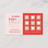 Modern Minimal Nail Salon Business Logo merk Klantenkaartje (Achterkant)