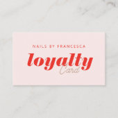 Modern Minimal Nail Salon Business Logo merk Klantenkaartje (Voorkant)