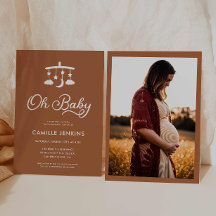 Modern Minimal OH Baby shower Invitation