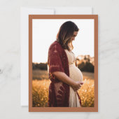 Modern Minimal OH Baby shower Invitation Kaart (Achterkant)