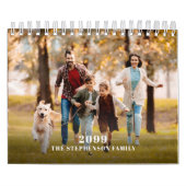 Modern Minimal One Photo Per Month Terracotta Kalender (Hoes)