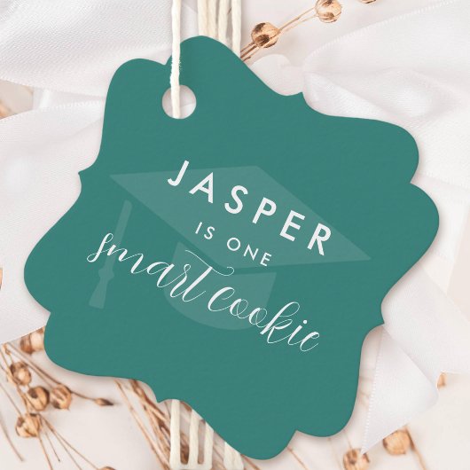 Modern Minimal One Smart Cookie Graduation Party Bedankjes Labels