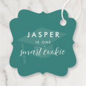 Modern Minimal One Smart Cookie Graduation Party Bedankjes Labels (Achterkant)