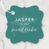 Modern Minimal One Smart Cookie Graduation Party Bedankjes Labels (Voorkant)