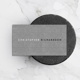 MODERN & MINIMAL op GRAY LINEN Visitekaartje