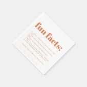 Modern Minimal Papaya | Fun Facts Wedding Servet (Hoek)