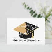 Modern Minimal Personaliseer School Class Afstuder Bedankkaart (Staand voorkant)