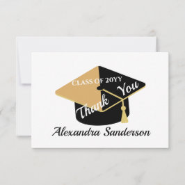 Modern Minimal Personaliseer School Class Afstuder Bedankkaart