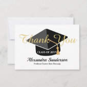 Modern Minimal Personaliseer School Class Afstuder Bedankkaart (Voorkant)