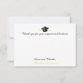 Modern Minimal Personaliseer School Class Afstuder Bedankkaart (Achterkant)