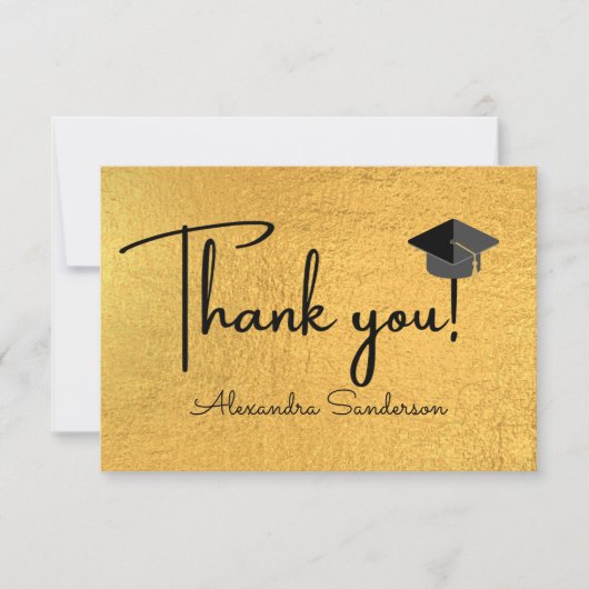 Modern Minimal Personaliseer School Class Afstuder Bedankkaart (Voorkant)