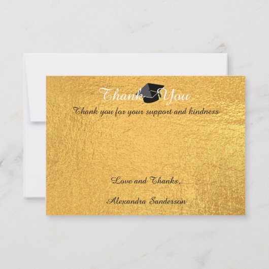 Modern Minimal Personaliseer School Class Afstuder Bedankkaart (Achterkant)