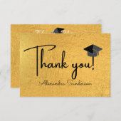 Modern Minimal Personaliseer School Class Afstuder Bedankkaart (Voorkant / Achterkant)
