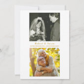 Modern Minimal Photo 50th Wedding Jubileum Kaart (Achterkant)