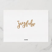 Modern Minimal Photo Christmas Folie Holiday Kaart (Achterkant)