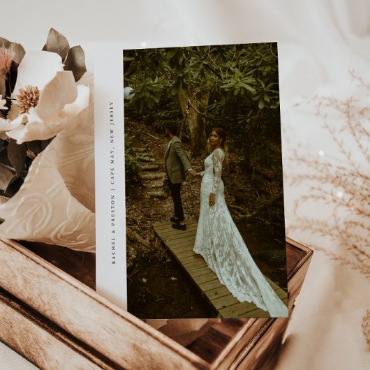 Modern Minimal Photo Elopement & Wedding Reception Kaart