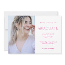 Modern Minimal Photo Graduation Announcement