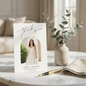 Modern Minimal Photo Graduation Bedankkaart