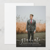 Modern Minimal Photo High School Afstuderen Kaart (Voorkant / Achterkant)